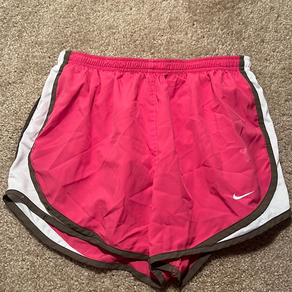 Pink NIKE running shorts